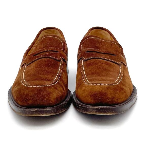 Bruno Magli Cipro Brown Suede Penny Loafers Mens Sz 7.5 Italy Classic Dress Shoe main image 15